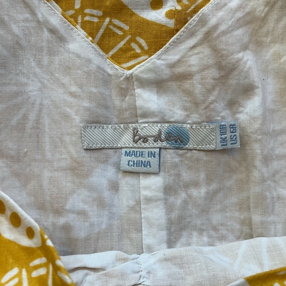 Boden sleeveless dress - Women's Size 6 - floral, geometric, sunflower yellow - Picture 7 of 14